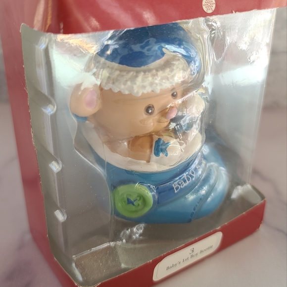Trimmerry Baby's 1st Boy Bootie Christmas Ornament - Picture 9 of 12